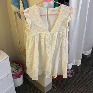 White eyelet romper/dress